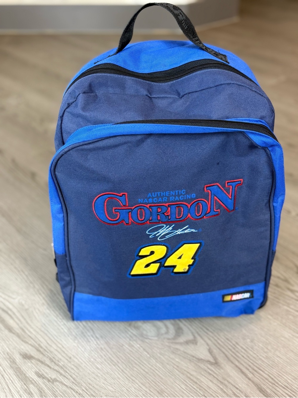 Nascar Gordon 24 Blue and Yellow Backpack